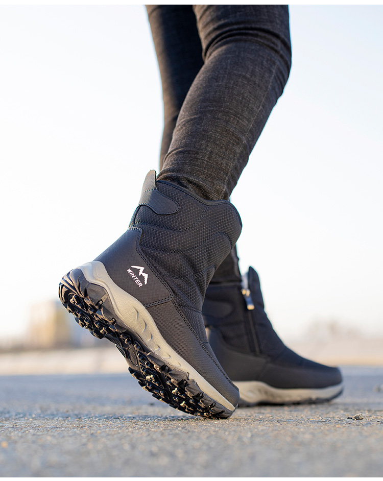 南极人雪地靴男情侣款2021年新款短筒防水防滑士保暖加绒加厚棉鞋鞋 d