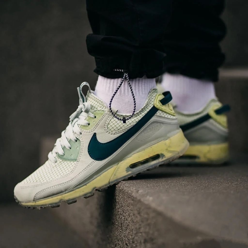 nike耐克air max 90 terrascape深水绿鸭软底减震气垫男款跑步鞋 米