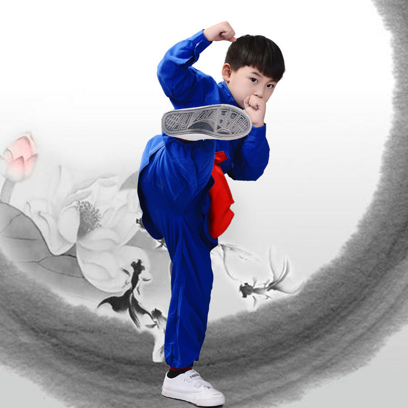 儿童武术秋季男女童练功服武馆训练服长短袖太极武术表演服装棉质宝
