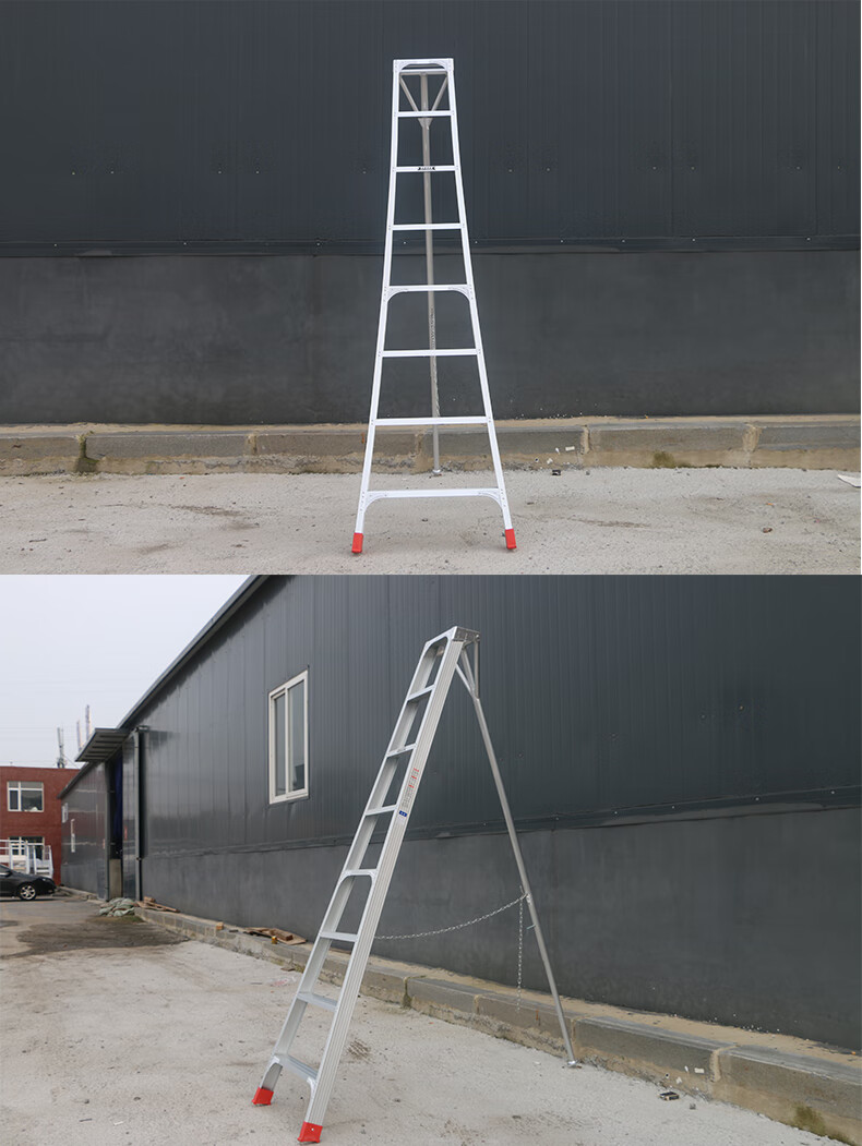 大连创铭园林三角梯铝合金梯子采摘登高梯人字梯折叠梯单侧工程梯 梯