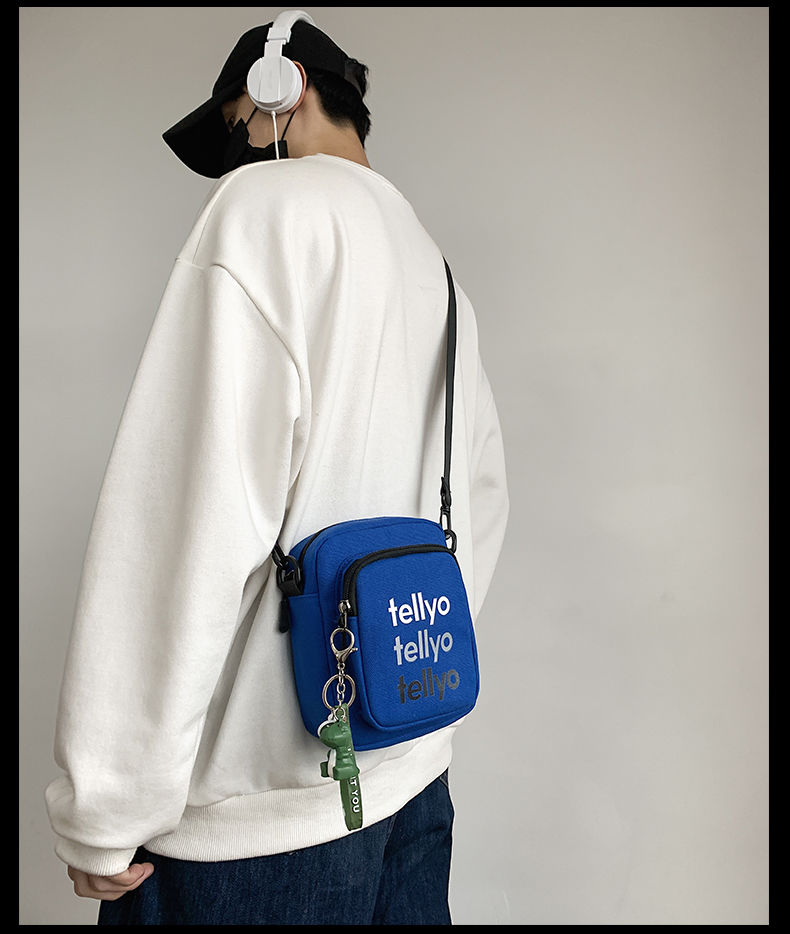 唐晓笙男士小挎包ins潮牌斜挎包休闲百搭日系单肩小包女斜跨工装手机