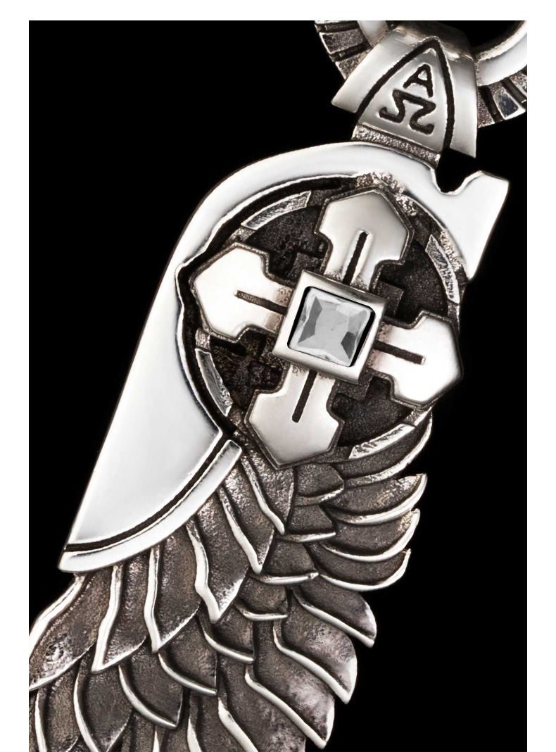 【商场同款】rockride 自由之翼吊坠 银项链男士个性潮牌高级感 吊坠