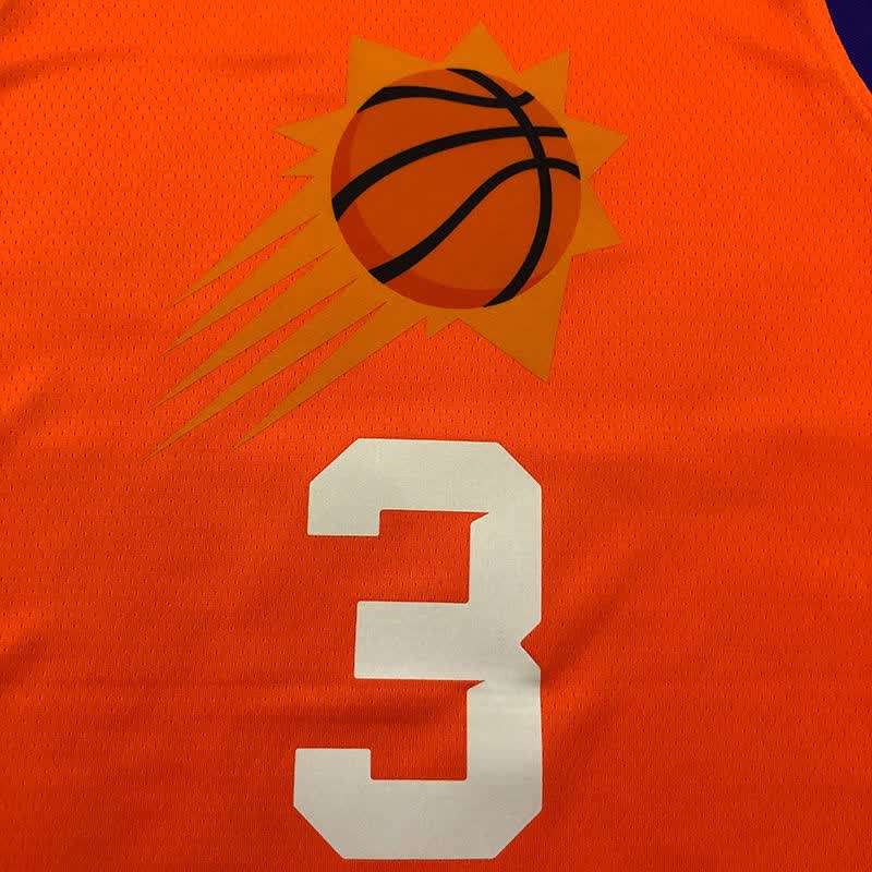 腾讯体育nba同款nba21赛季太阳队篮球服保罗3号球衣艾顿22号橙色篮球