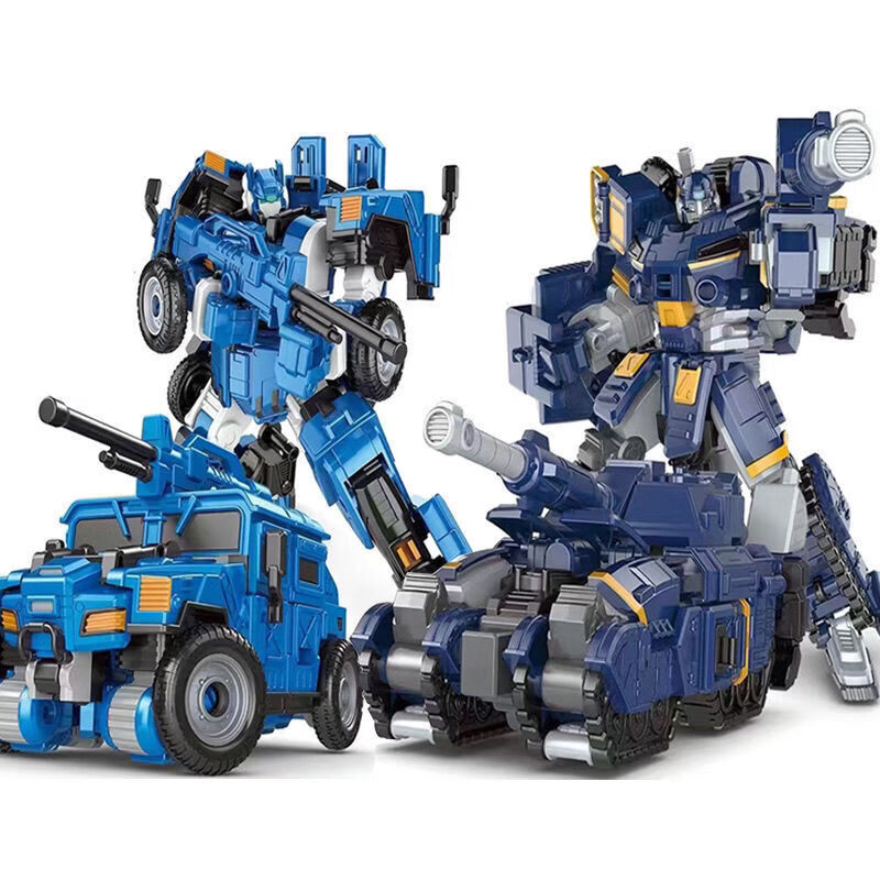 万代迷你特工队战车机甲变形机器人之狂雷机甲战士玩具机器人变形玩具
