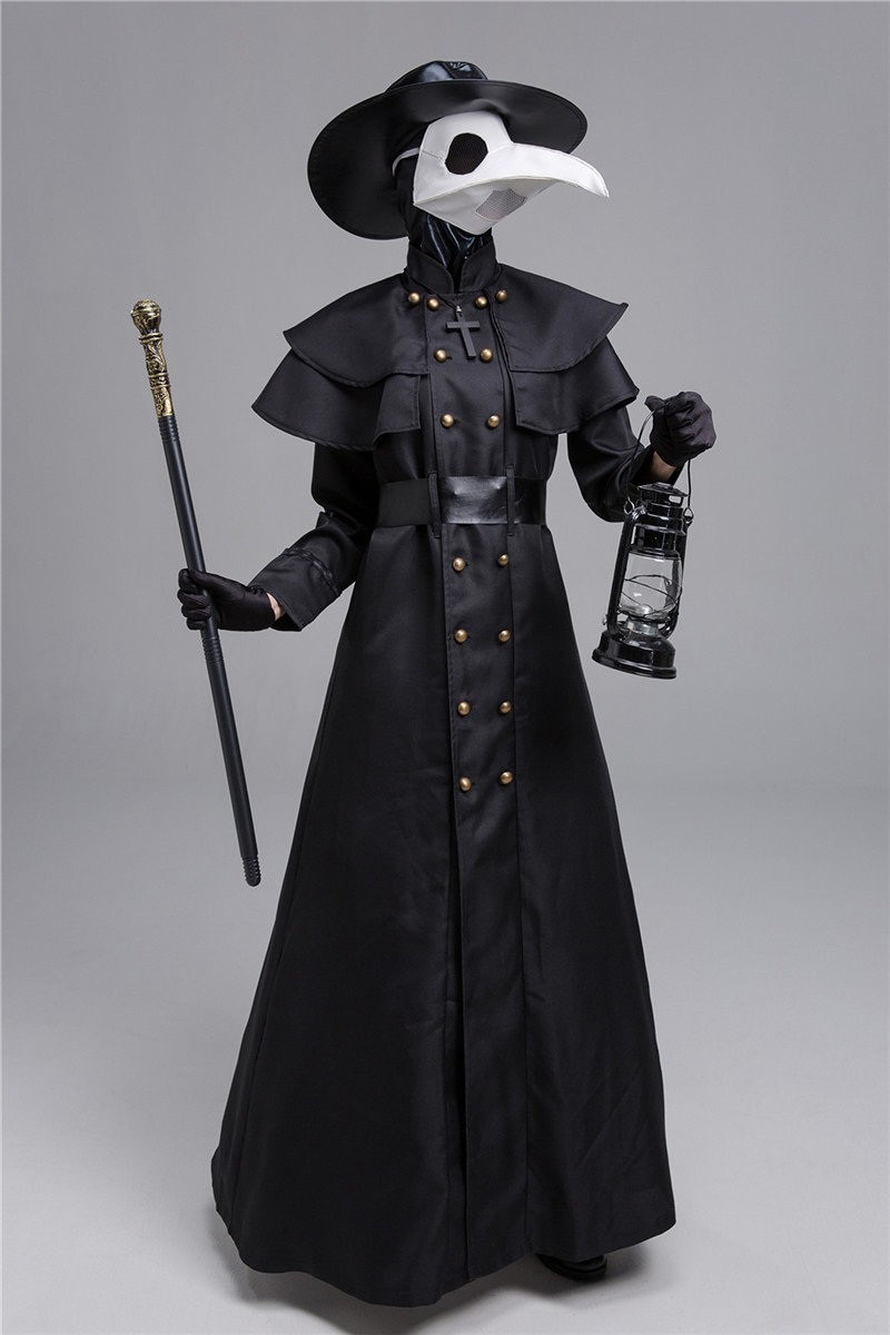 瘟疫医生cos服欧美瘟疫鸟嘴医生cos套装中世纪暗黑英雄服蚁人乌鸦长嘴