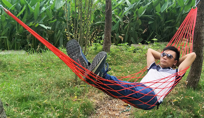 户外吊网加宽粗网绳吊床户外尼龙绳便携野营舒适小孔吊网宿舍摇床sn