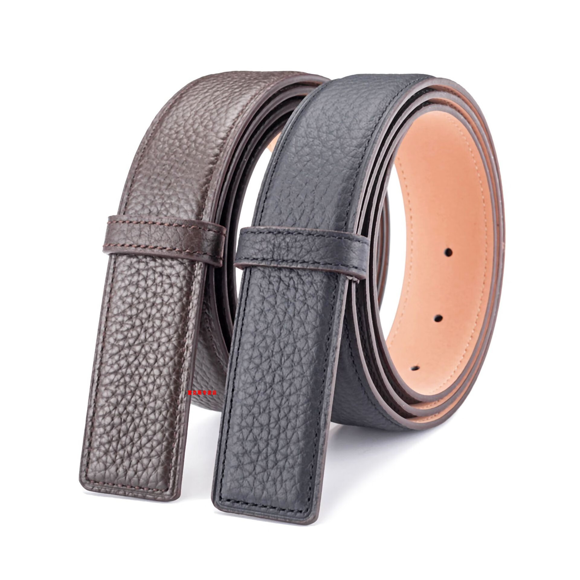 轻奢潮牌男士皮带真牛皮裤腰带非爱马仕lv8ck款式男士腰带条原版荔枝