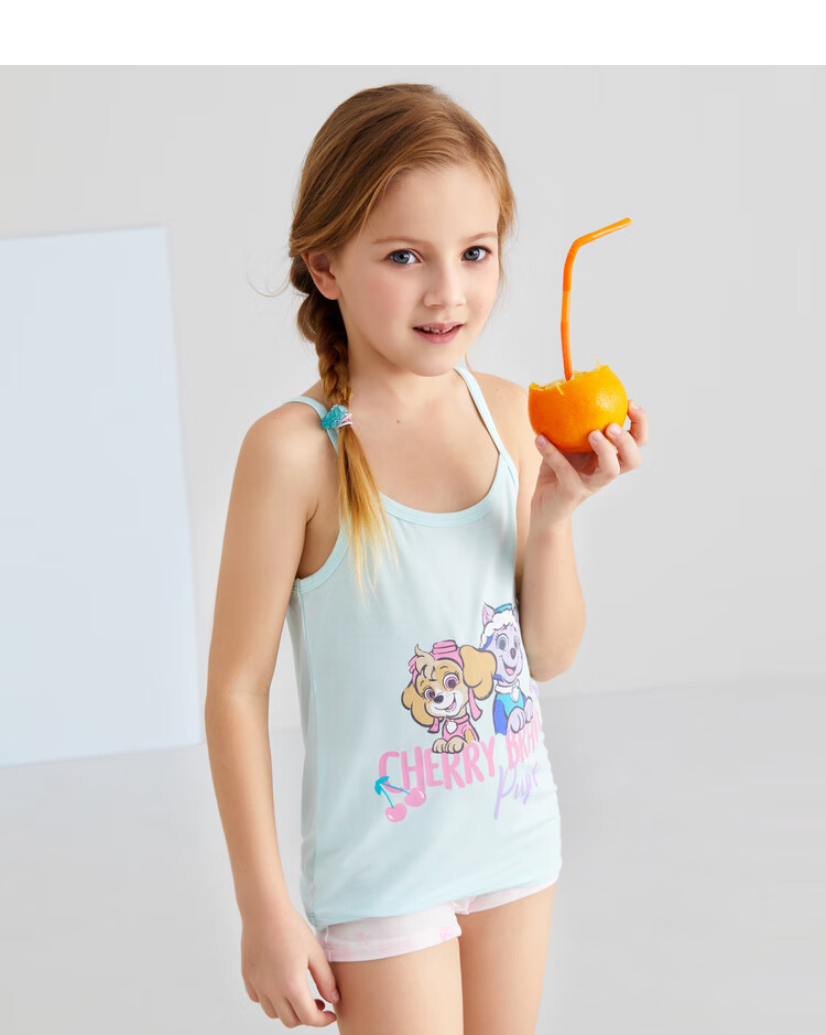 aimerkids爱慕儿童背心男孩女孩莫代尔天使背心modal汪汪队男女孩背心