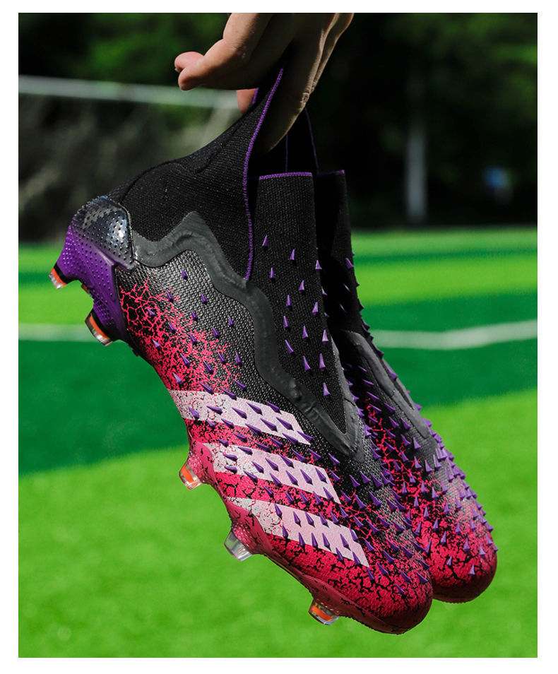 精选足球梅西猎鹰21足球鞋带刺狂热者fg长钉高帮ag短钉c罗低帮学生