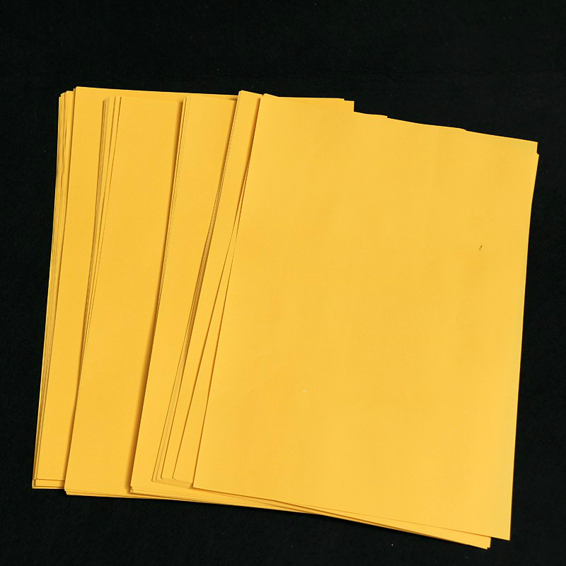 加厚a4黄表纸纸黄裱纸抄经写表文红色打表打印100张【图片 价格 品牌