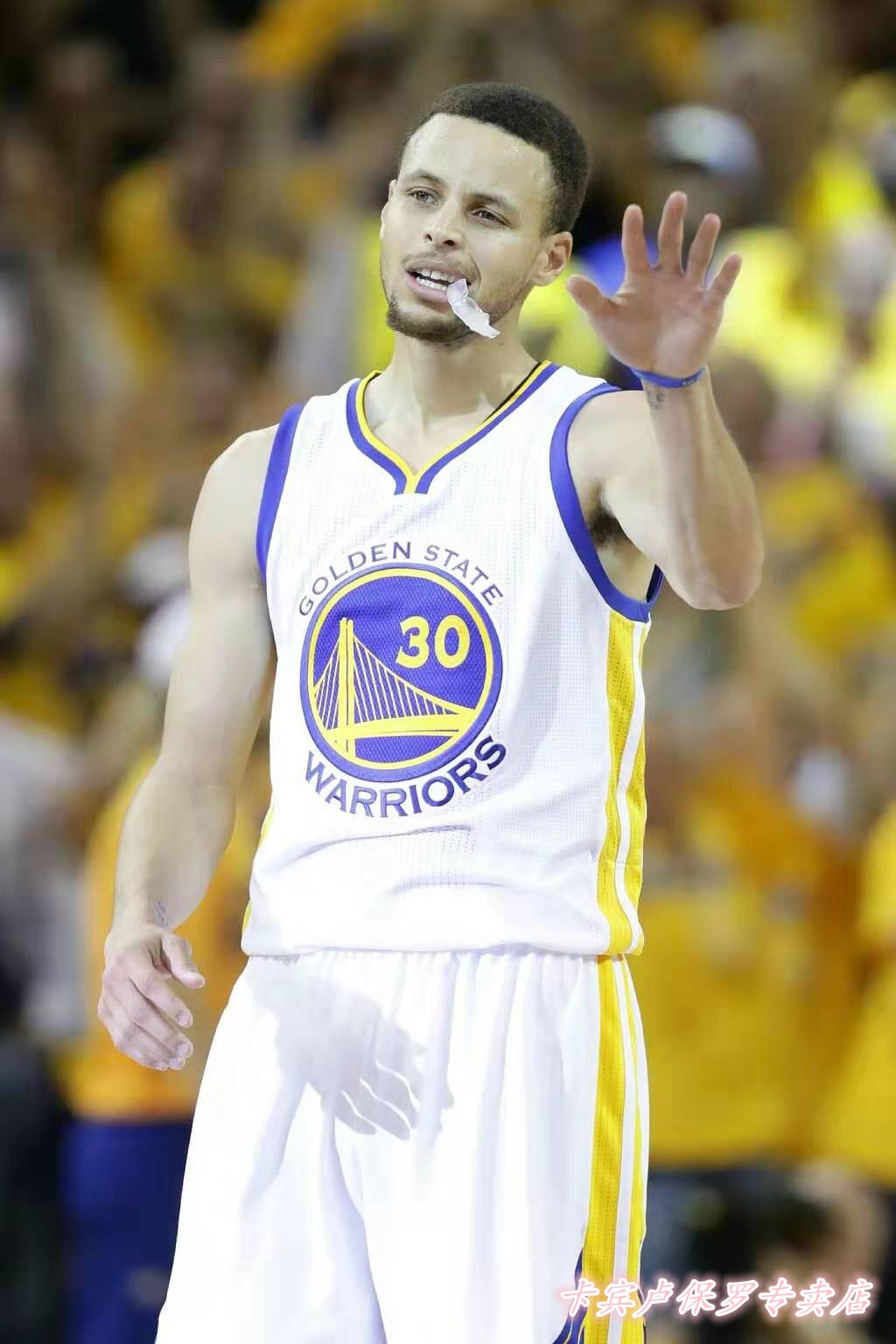 nba球星手环30号新款勇士队篮球运动硅胶腕带情侣款生日礼物白色蓝字