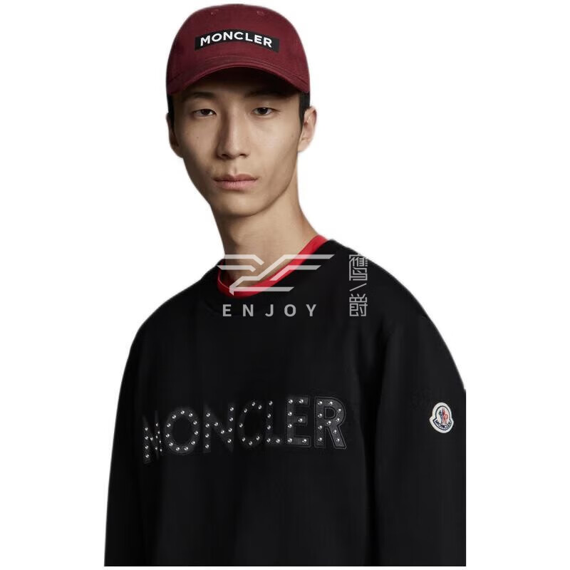 moncler蒙口男士卫衣中性运动衫2022秋冬经典休闲设计时尚百搭 黑色 s