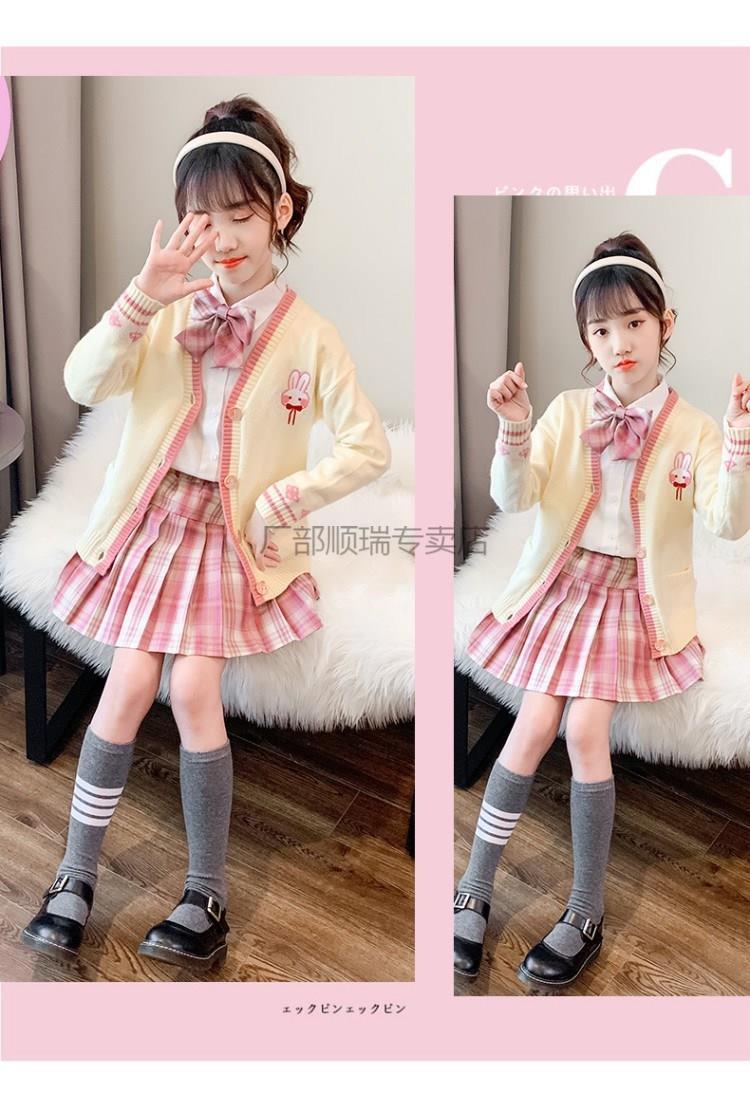 jk制服兒童女童校服套裝正版兒童jk制服裙夏季小學生學院風百褶裙半身