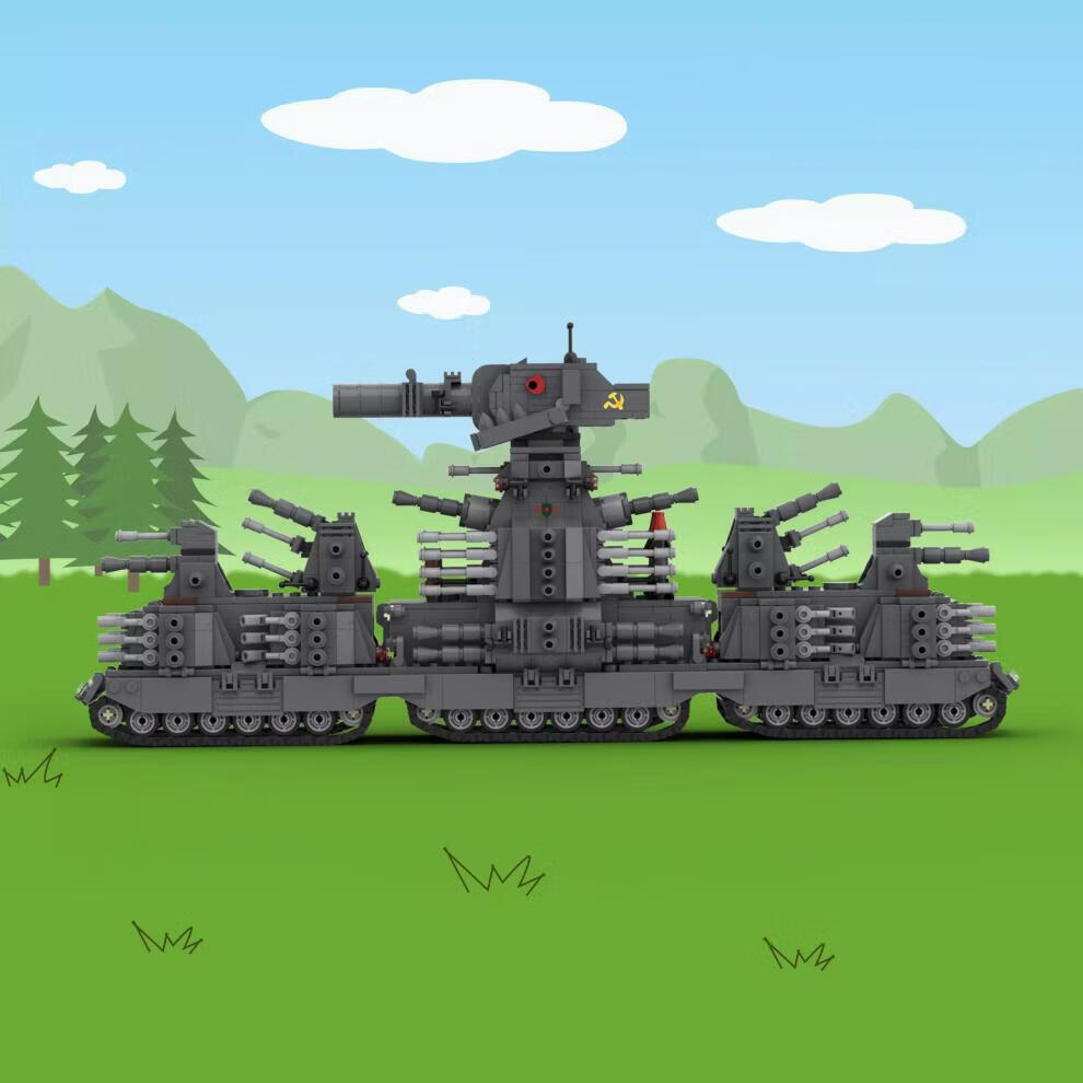 【速发】坦克kv44兼容玩具模型拼装积木moc还原坦克世界kv-44重型坦克