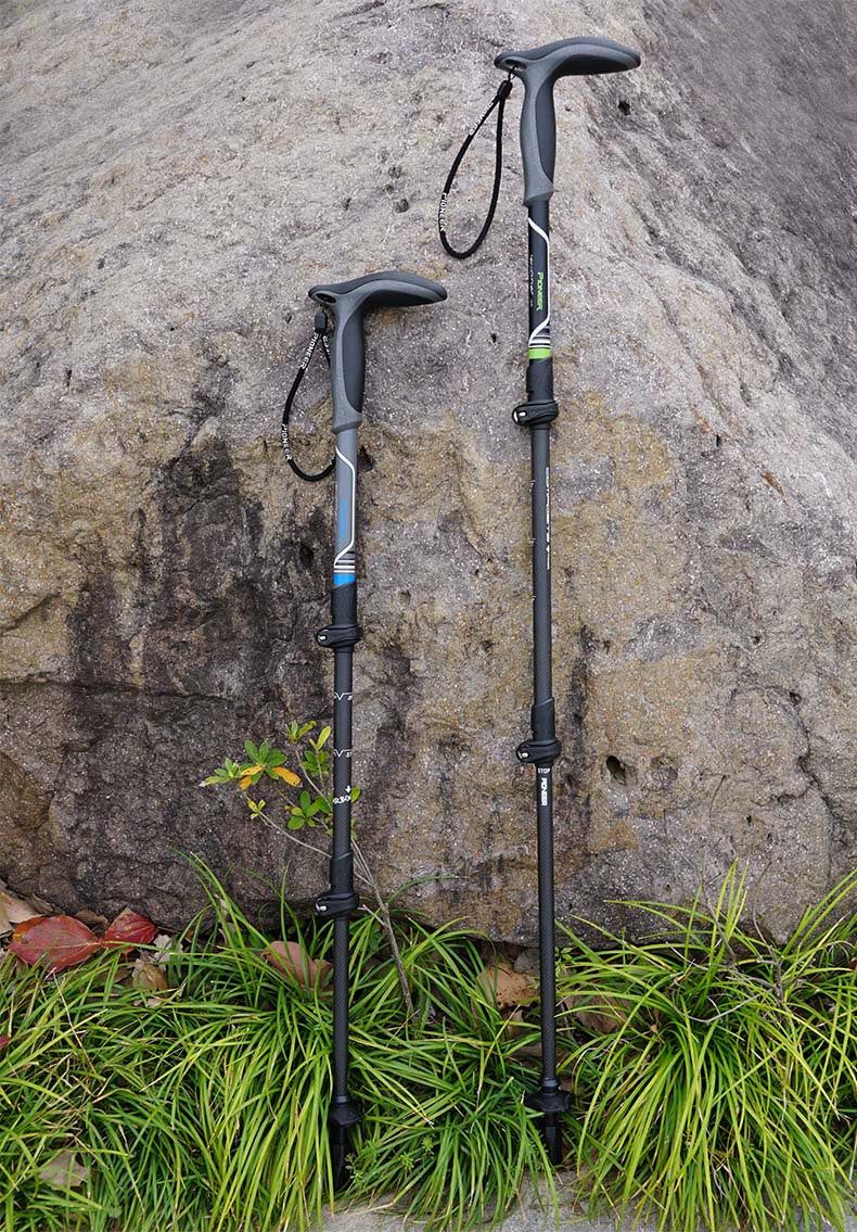 【京健康】碳纤维登山杖碳素可调节外锁扣徒步手杖三节杖伸缩拐杖拐棍