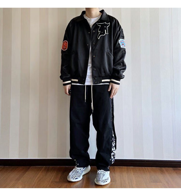 fear of god第五季主线高街刺绣飞行员夹克教练棒球服外套男fog fog第