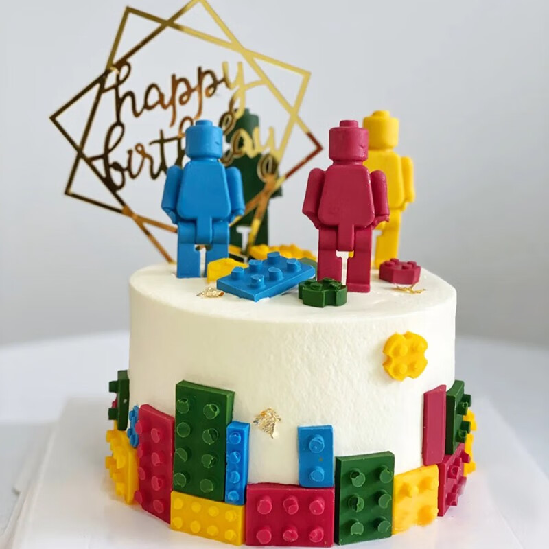 百世今生乐高幻影忍者积木我的世界生日蛋糕同城配送儿童蛋糕送男孩女
