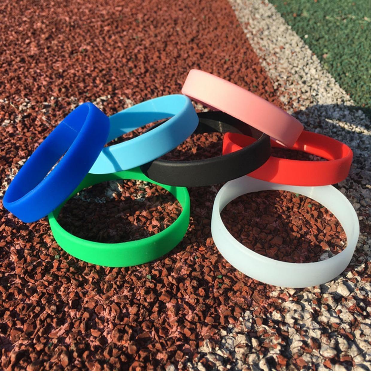 斯涟运动学生手腕带情侣硅胶能量橡胶夜光篮球纯色手环彩色男女粉红色