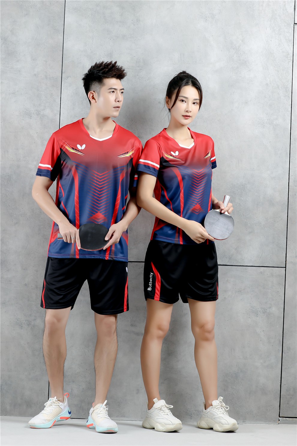 新款蝴蝶乒乓球服套装男女比赛运动队服团建印字速干透气训练球衣男