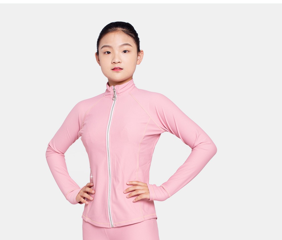 冰上运动花样滑冰训练服儿童女夏司机表演训练服溜冰裤速干上衣冰翼雪