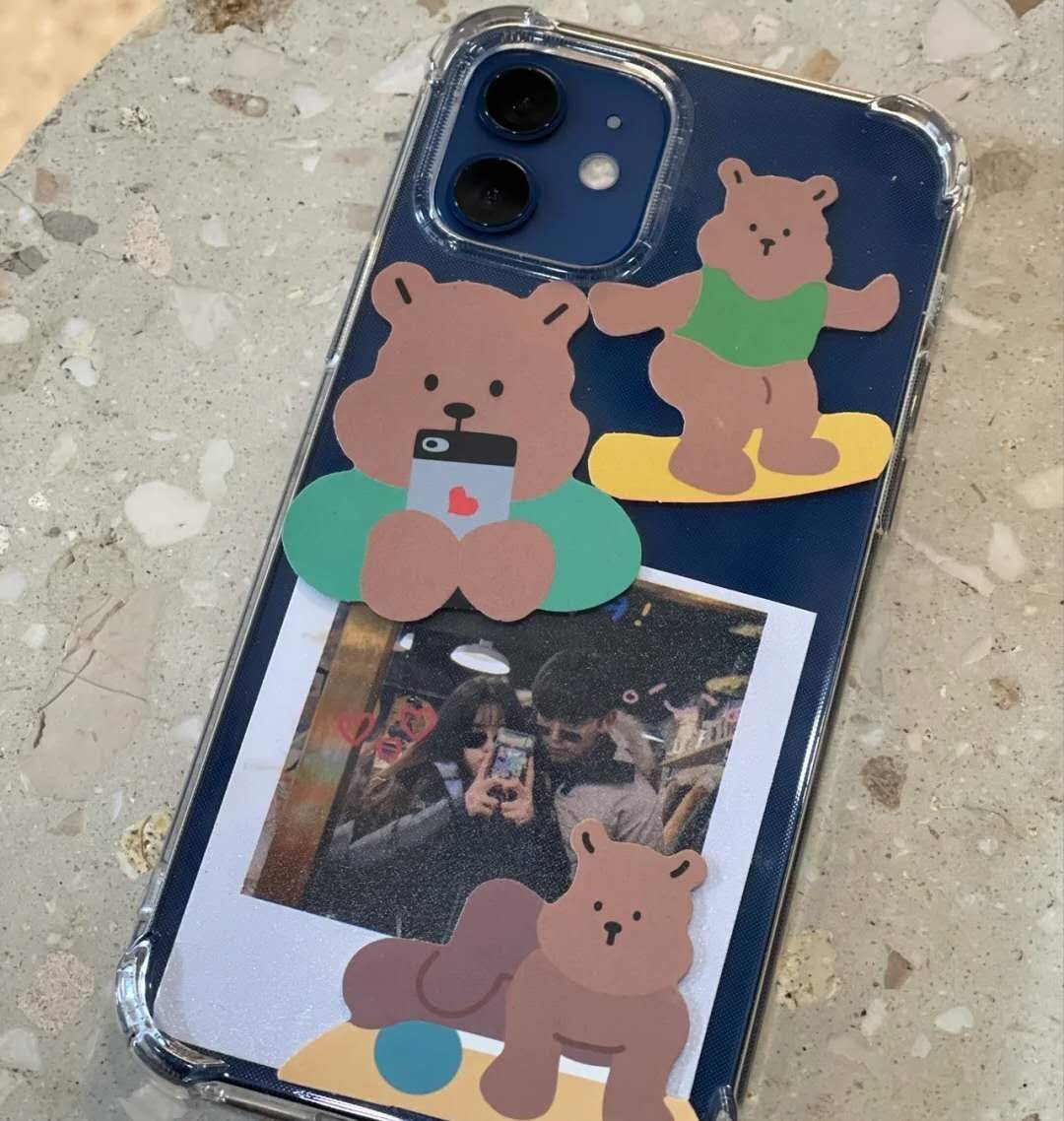 情侣diy手绘手工闺蜜手机壳滴胶贴纸粘土干花材料包生日礼diy滴胶贴纸