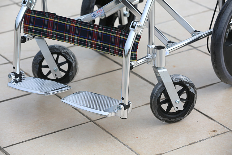 凯洋升级款轮椅ky863脚蹬铝合金脚踏板替代塑料配件脚踏板支撑杆 红色