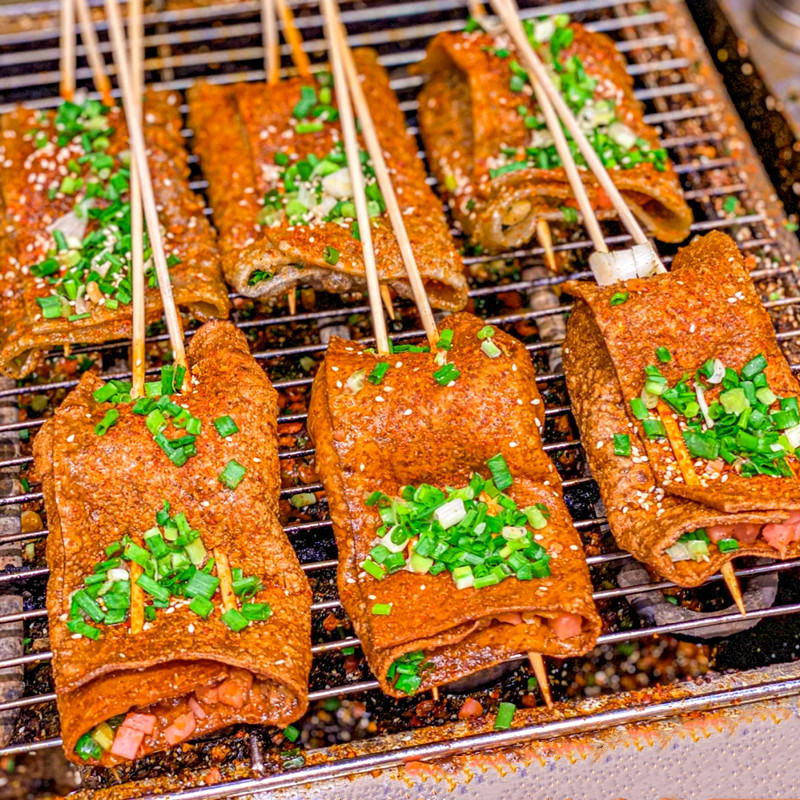万家回味重庆四川专用烧烤豆皮串豆腐皮薄豆皮豆干商用网红食材特产