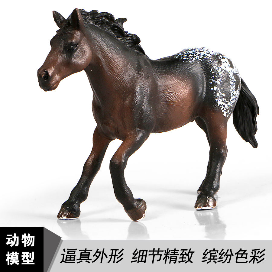 儿童仿真动物马模型白马夸特马套装野生动物玩具摆件马男礼物收藏pl12