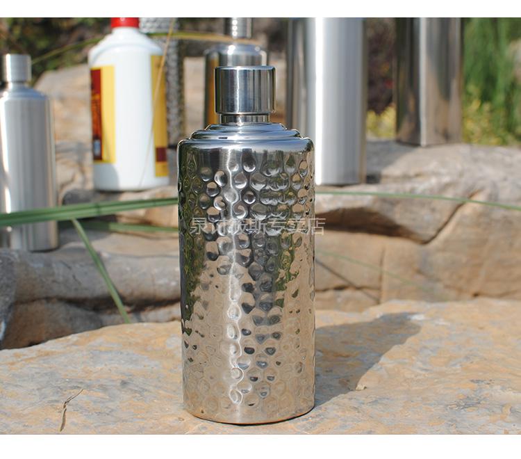 不锈钢酒壶随身酒瓶铁酒具便携304不锈钢1斤加厚酒壶便携户外酒瓶迷你