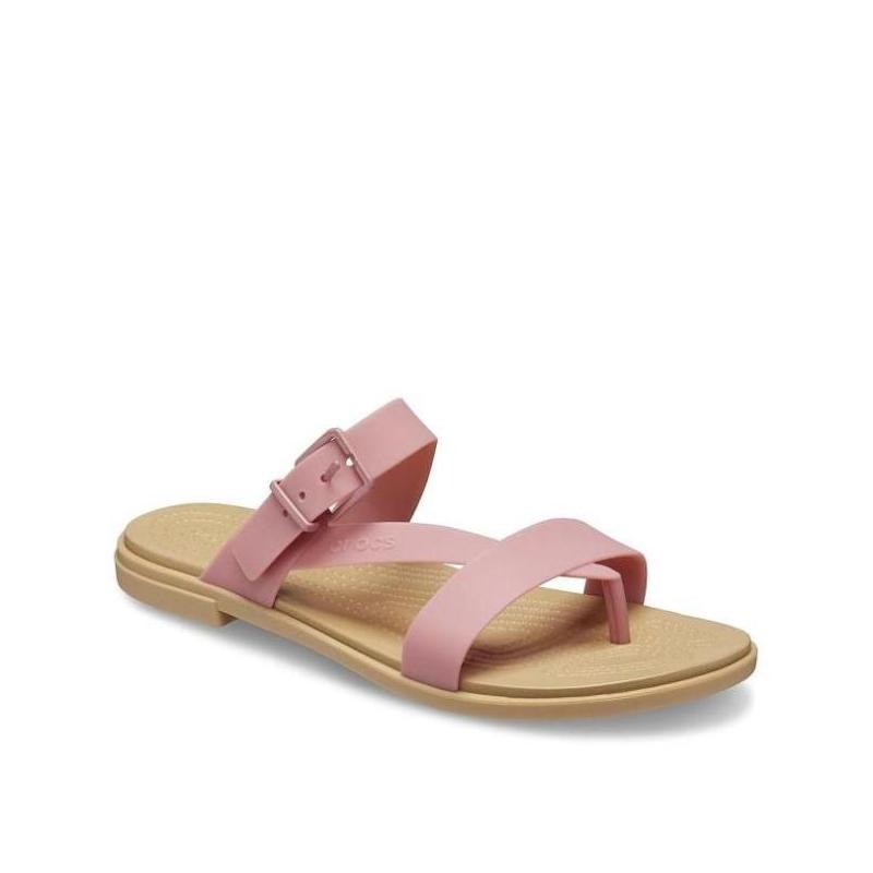 crocs/卡骆驰 女拖鞋夏季凉拖夹趾平跟轻质百搭嫩粉474046 bj pink