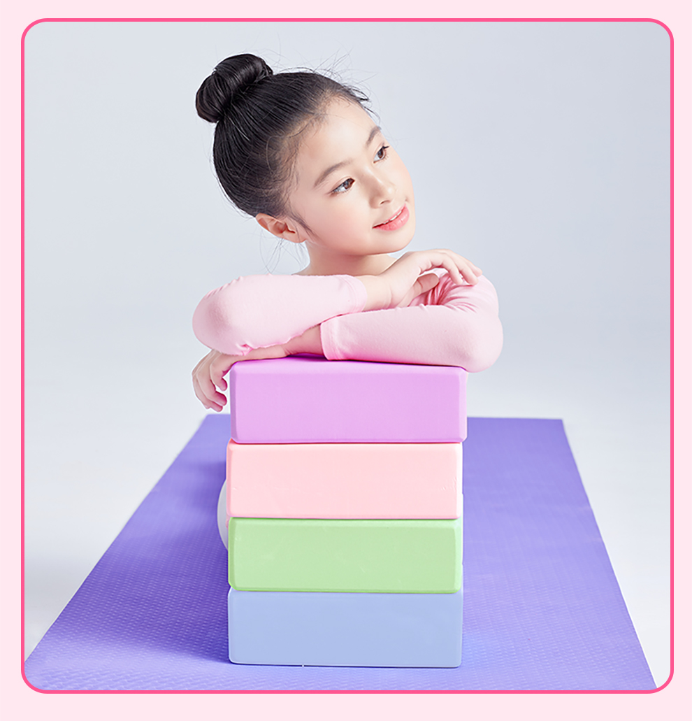 莫兰迪瑜伽砖女舞蹈练功辅助工具正品高密度儿童跳舞专用泡沫砖块瑜珈