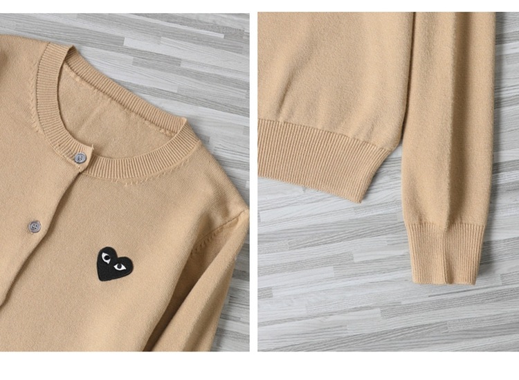 川久潮牌保玲同款play潮牌针织衫川久play毛衣男女开衫保玲短款修身型