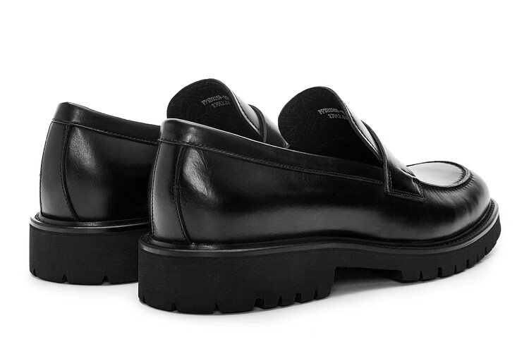 劲霸休闲商务乐福鞋耐磨防滑底皮鞋通勤圆头低帮套脚男鞋ppxd3359