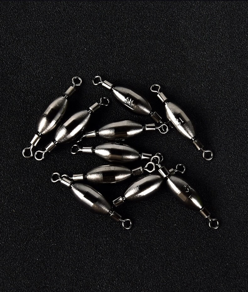 日本转环铅坠带八字环一体快速8字双环海竿杆远投防挂底钓鱼坠子 (5钱