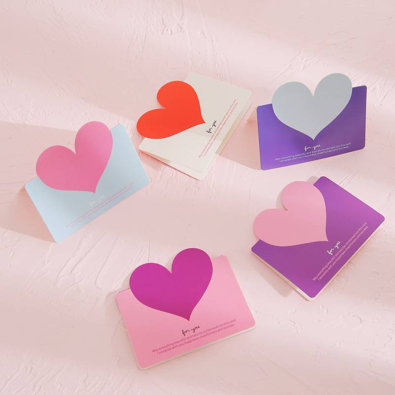 端午节贺卡 心形韩国创意生日感谢誓言花店小卡片 情侣婚礼中秋教师节