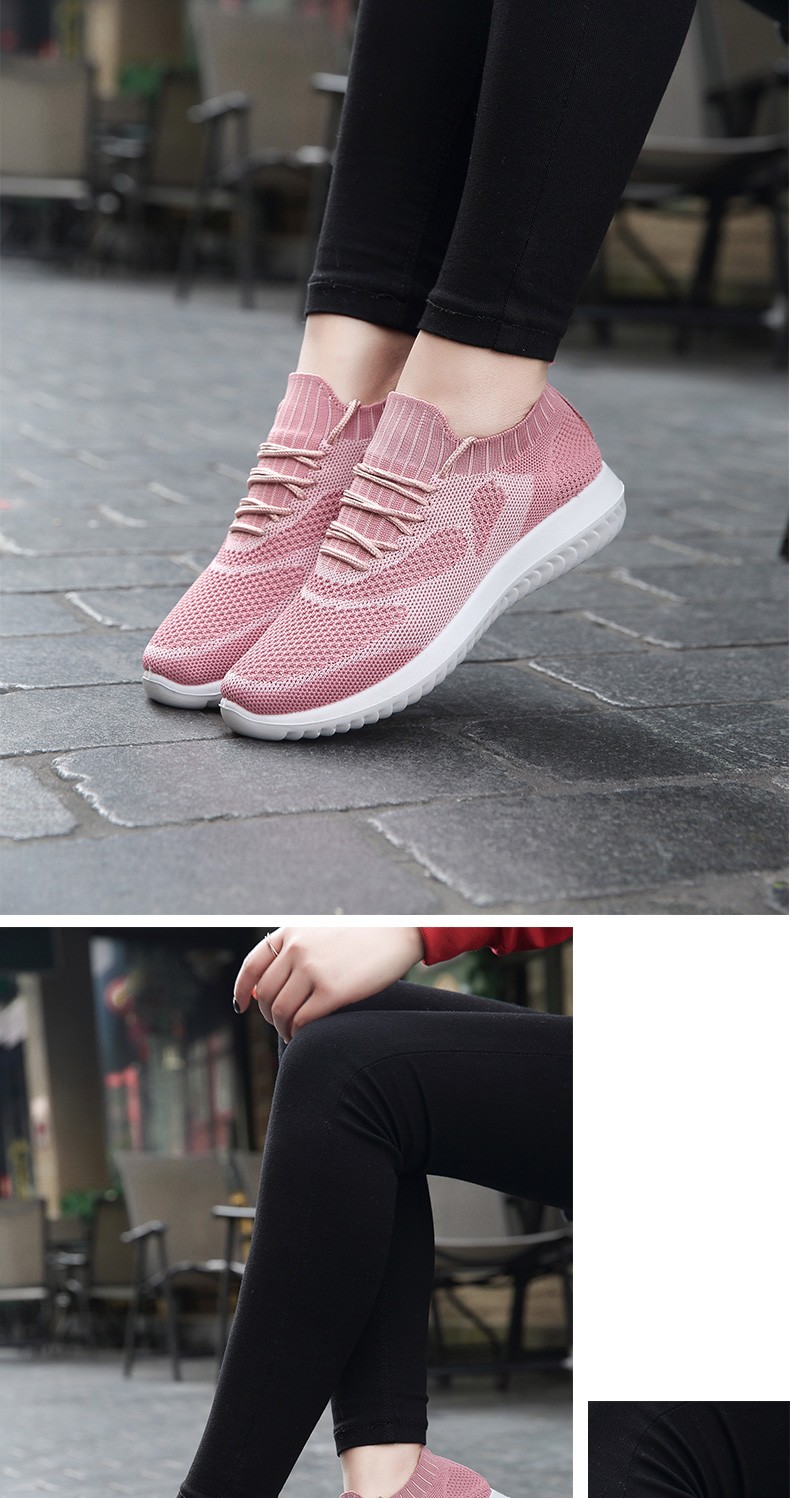 福来红弹力袜子鞋女春秋季透气网面中老年妈妈休闲运动鞋老北京布鞋女
