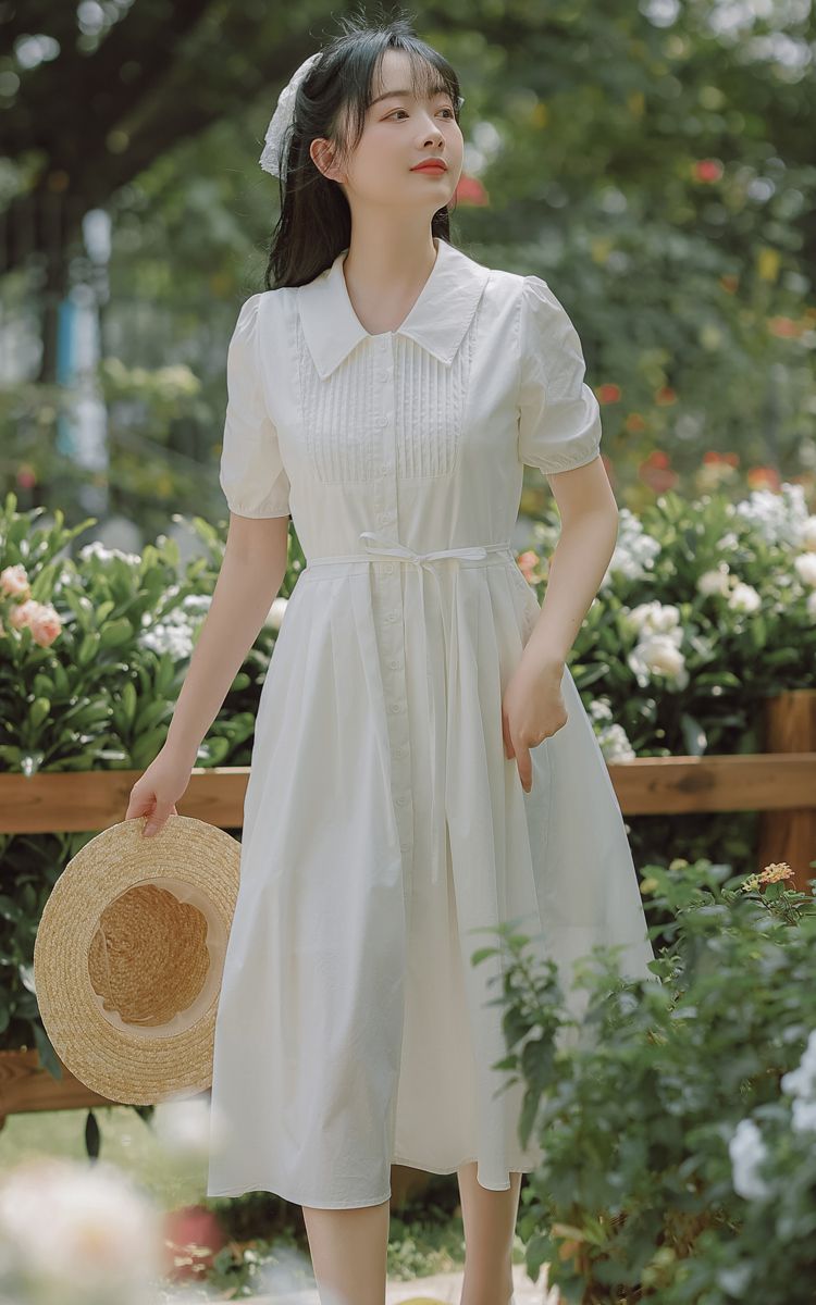 连衣裙夏装2022年新款初中生高中生温柔仙气初恋裙子女装超仙白色l