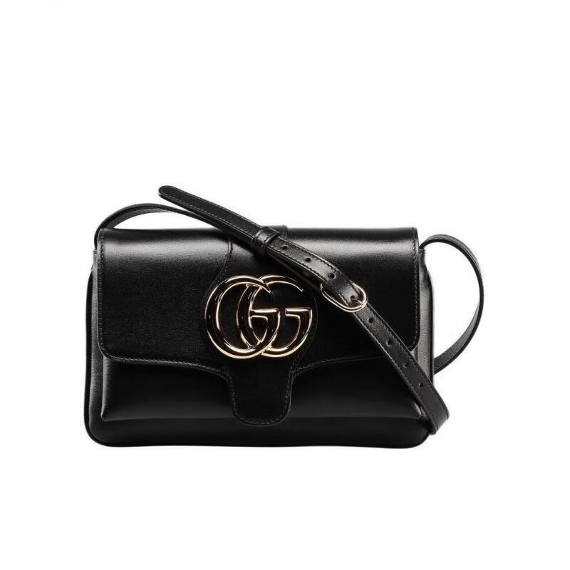 gucci古驰 斜挎包女士奢侈品明星爆款 黑色arli小号单肩包 1000 uni