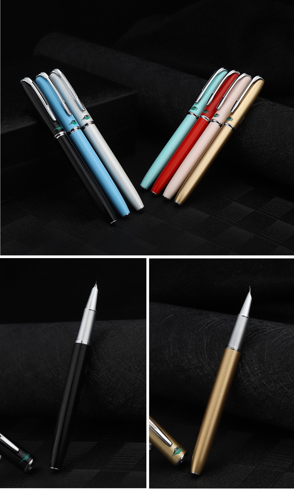 扬子鳄1507金属包尖钢笔墨水笔包尖小弯尖美工笔商务办公学生礼品