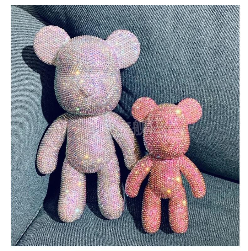暴力熊礼品 贴钻熊手工diy粘钻暴力熊材料包53cm中熊34cm公仔玩偶情人