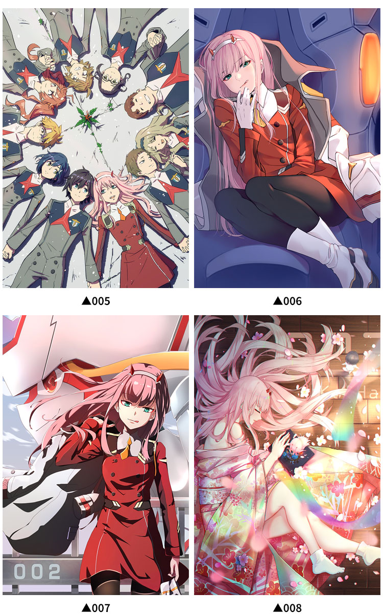 国家队02动漫挂画定制darlinginthefranxx莓卧室海报定制画16090丝绢