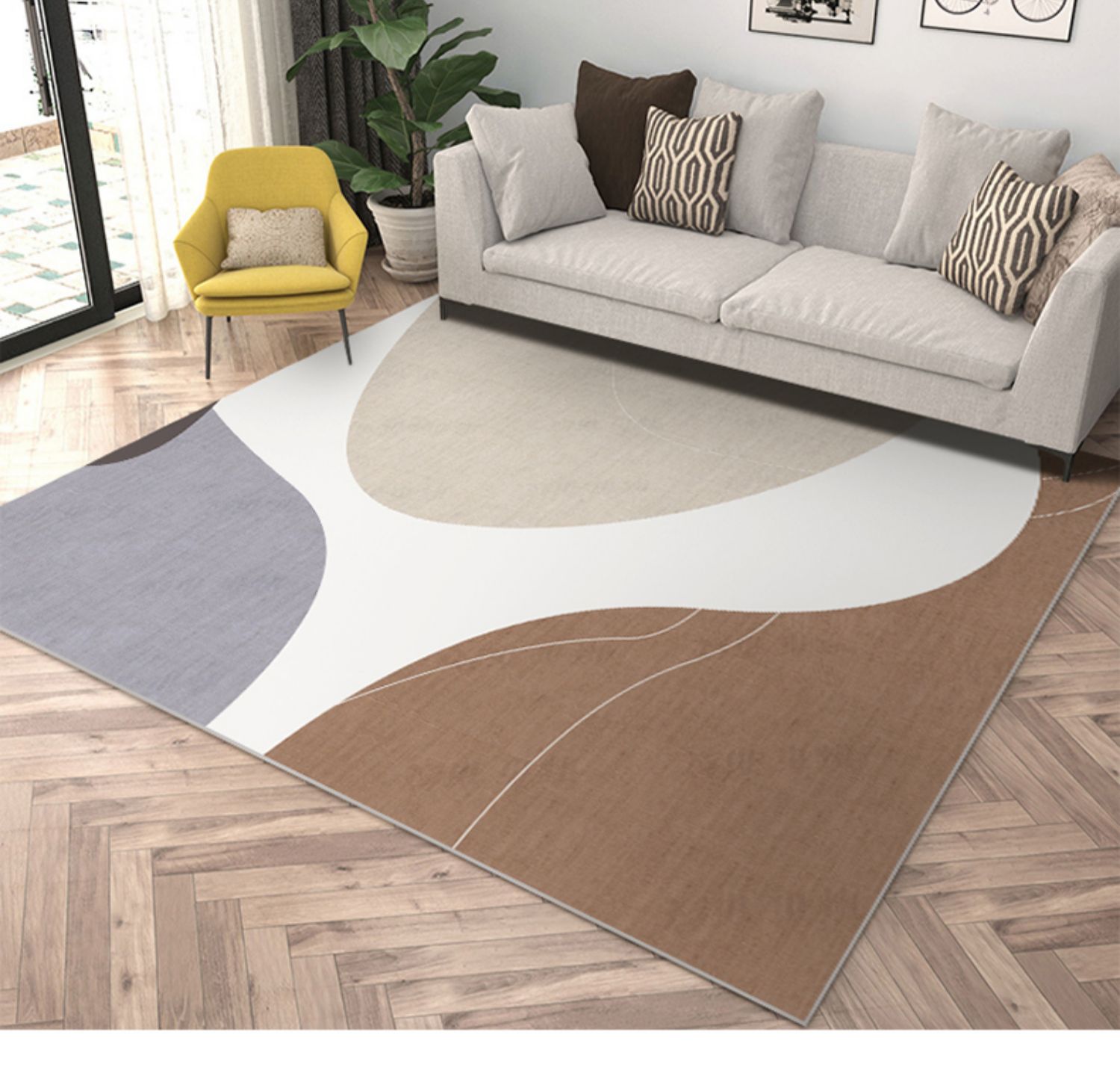 北欧客厅地垫防水可擦免洗pvc家用大面积茶几垫子卧室地板垫pud37pu