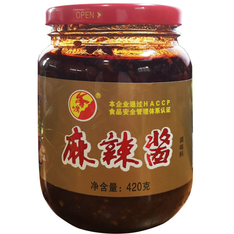 川南山鹰香辣酱420g瓶装麻辣酱老牌子四川特产拌面炒菜调味酱420g成都