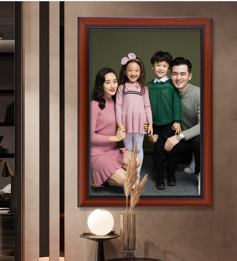 全家福相框洗照片做成全家福相框照片冲印加24寸打印30挂墙带洗相片