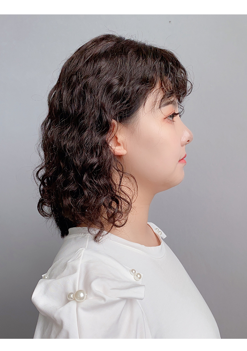 恒发头顶补发假发片一片式无痕贴片隐形真发卷发片增发量蓬松女夏卷