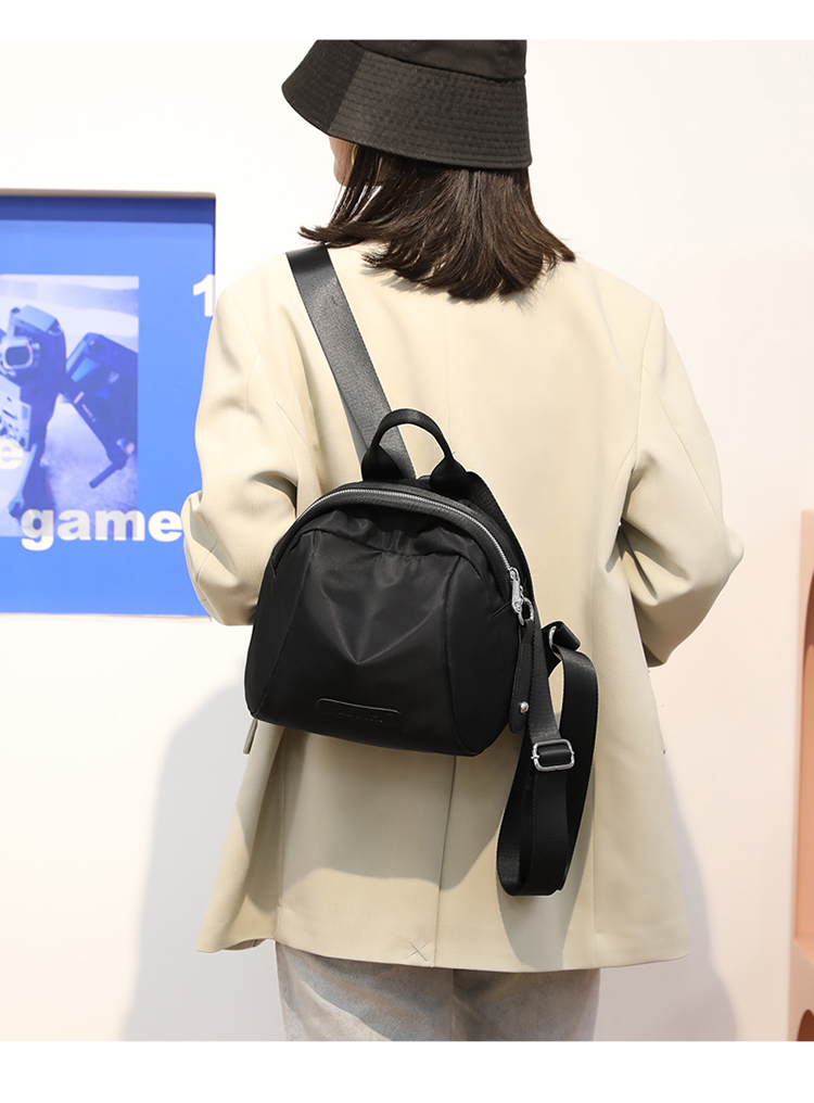 新品尼龙时尚贝壳款女士双肩包女小号牛津布包2021新品潮迷你背包防水