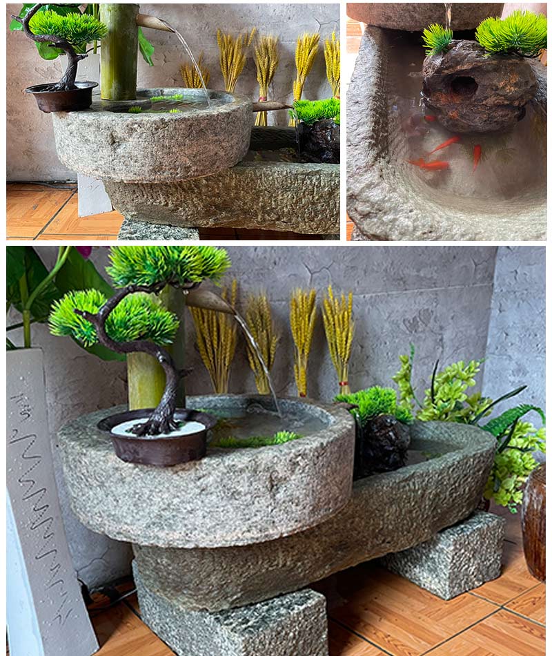 工匠时光老石槽组合流水室内庭院旧水槽小猪槽马槽户外养鱼石鱼缸石盆