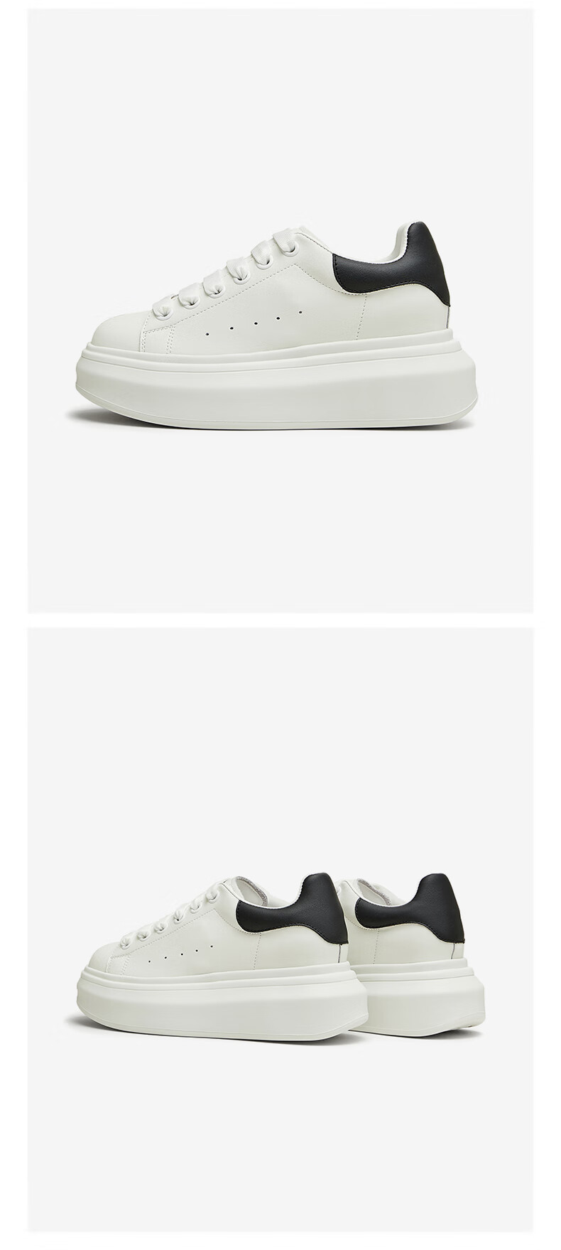 TATA Women's Shoes, Cream Bubble Thick-Soled Shoes, White Sneakers, Breathable Casual Skateboard Shoes, White/silver, Size 38 6