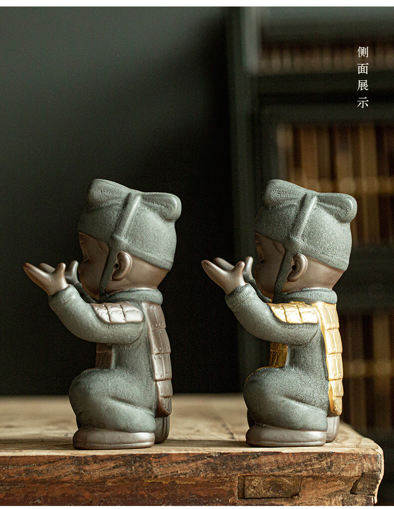 西安文创纪念品陶瓷创意中式老外礼物饰品摆件秦兵文创西安纪念品笔架