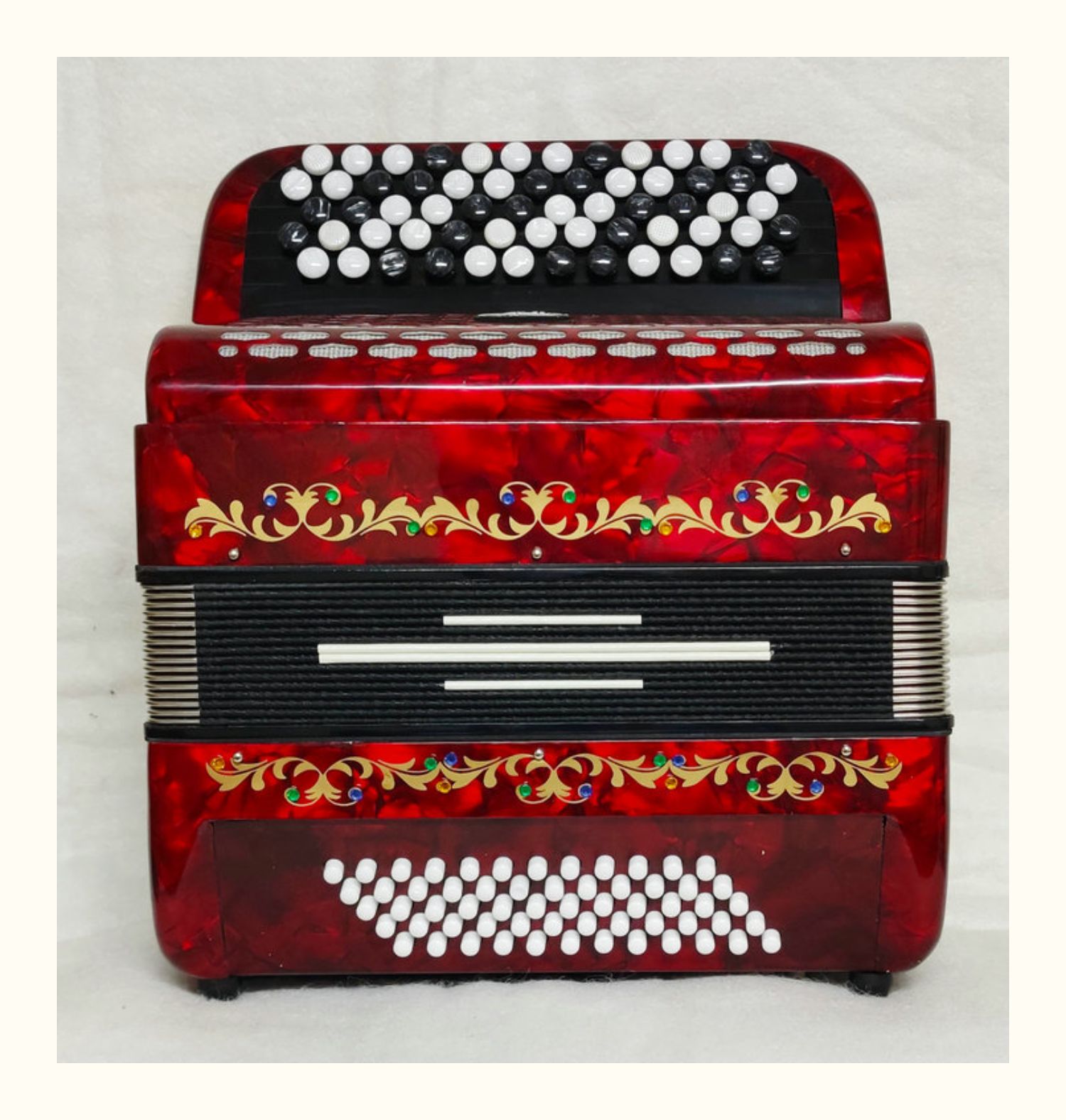 爱迪巴扬手风琴8608096120贝b系统轻型键钮式风琴轻体琴定制款120贝77
